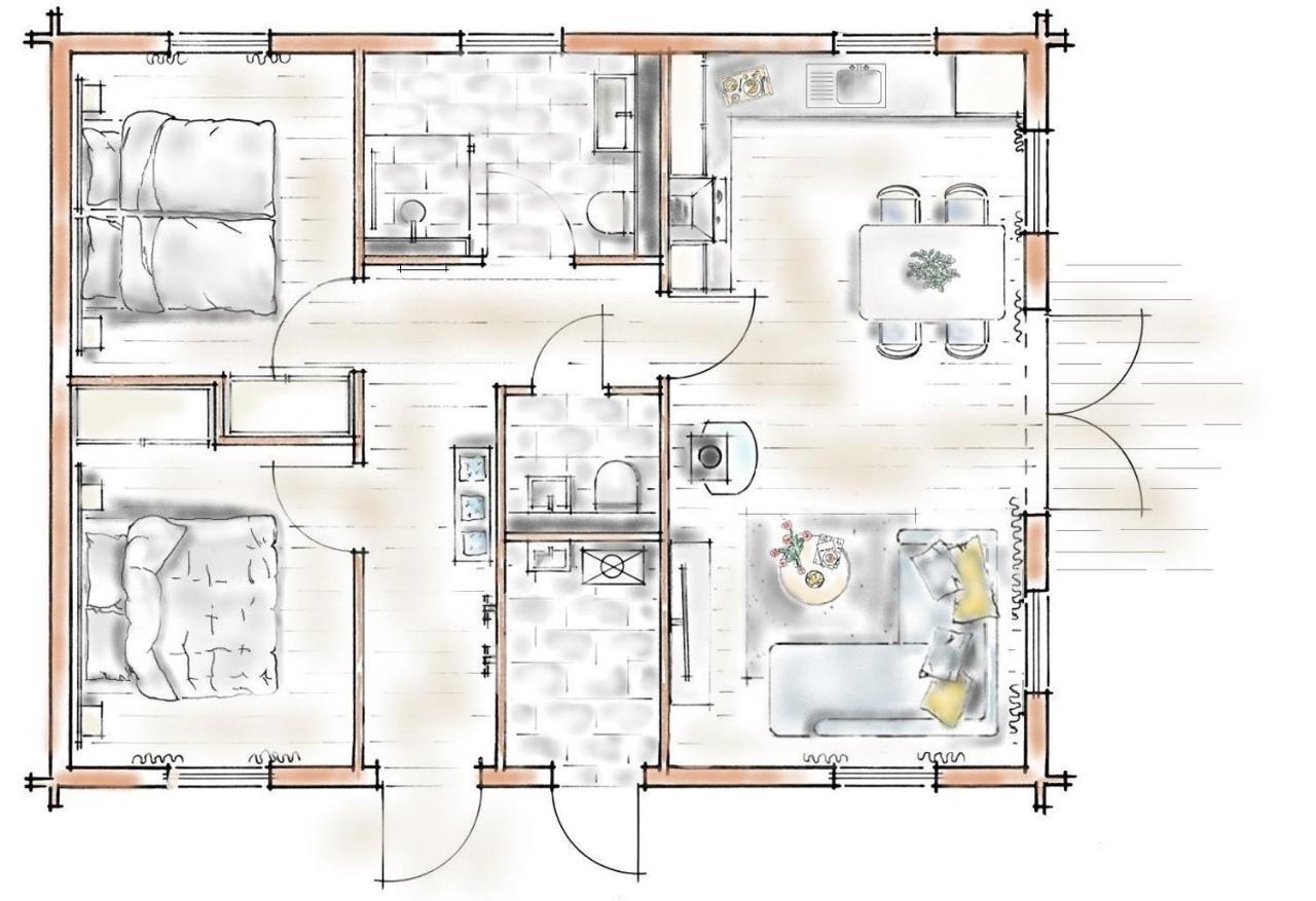 Oekologisches Holzblock-Ferienhaus 150 Im Lauterdoerfle Zu Vermieten - Neubau Villa Hayingen Exterior foto